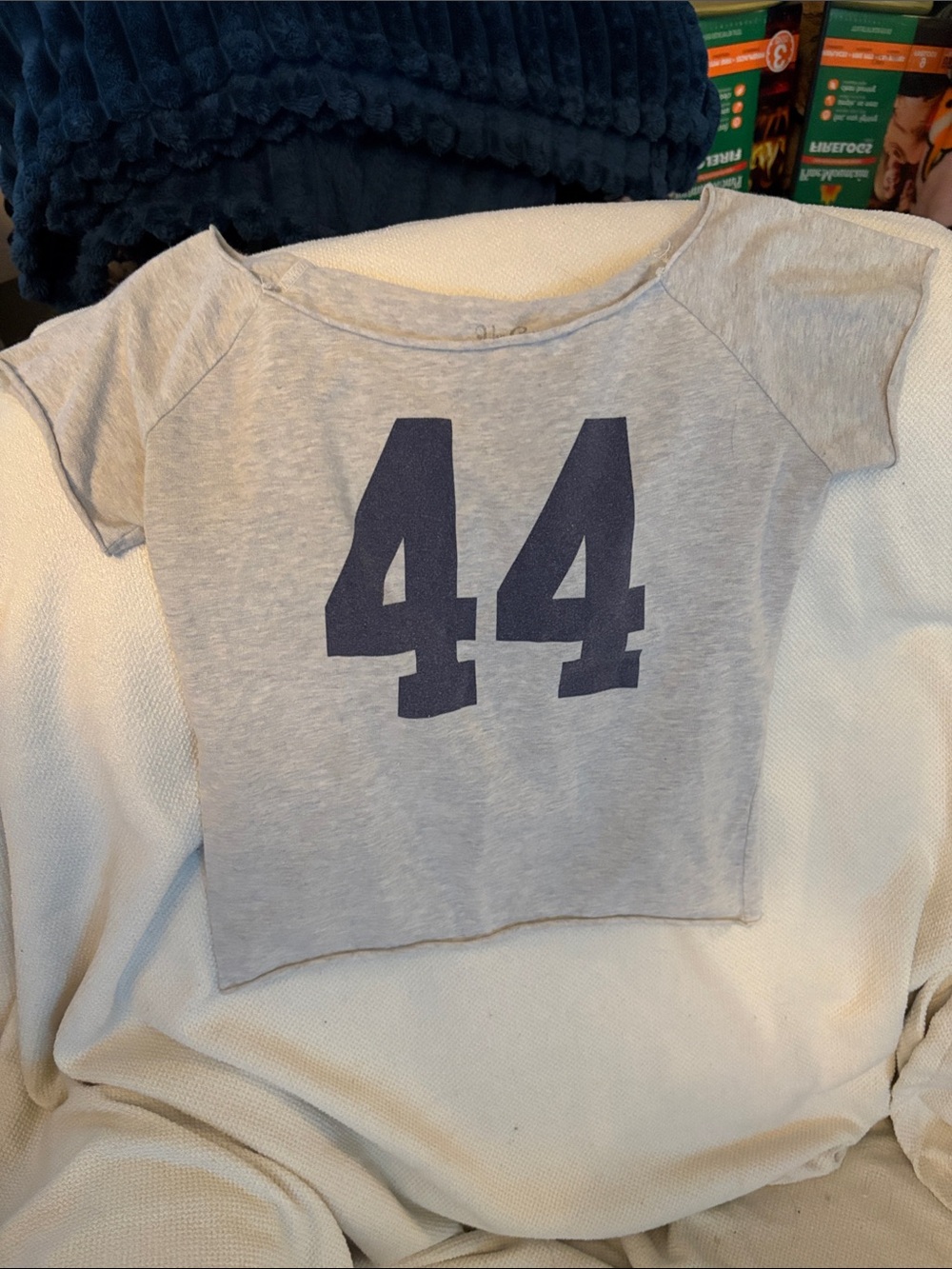 Teen Gray Graphic Tee with Navy '44'